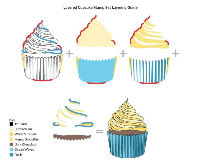 Photocentric Clear Stamps Layered Cupcake Stamp Set