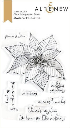 Photocentric Clear Stamps Modern Poinsettia Stamp Set