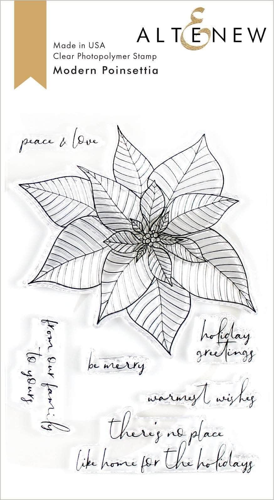 Photocentric Clear Stamps Modern Poinsettia Stamp Set