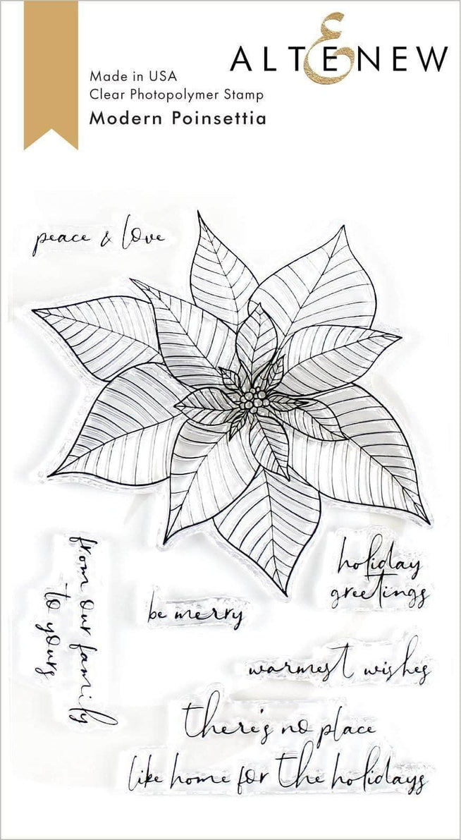 Photocentric Clear Stamps Modern Poinsettia Stamp Set