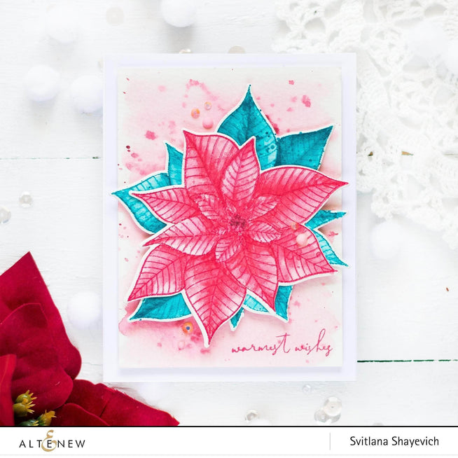 Photocentric Clear Stamps Modern Poinsettia Stamp Set