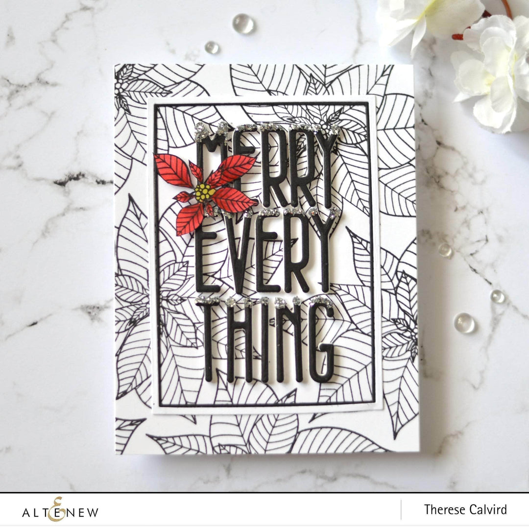 Photocentric Clear Stamps Modern Poinsettia Stamp Set