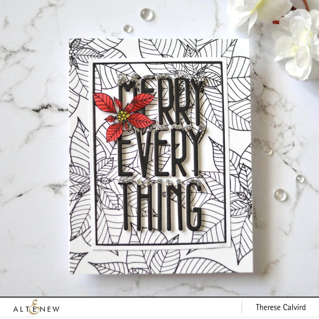 Photocentric Clear Stamps Modern Poinsettia Stamp Set