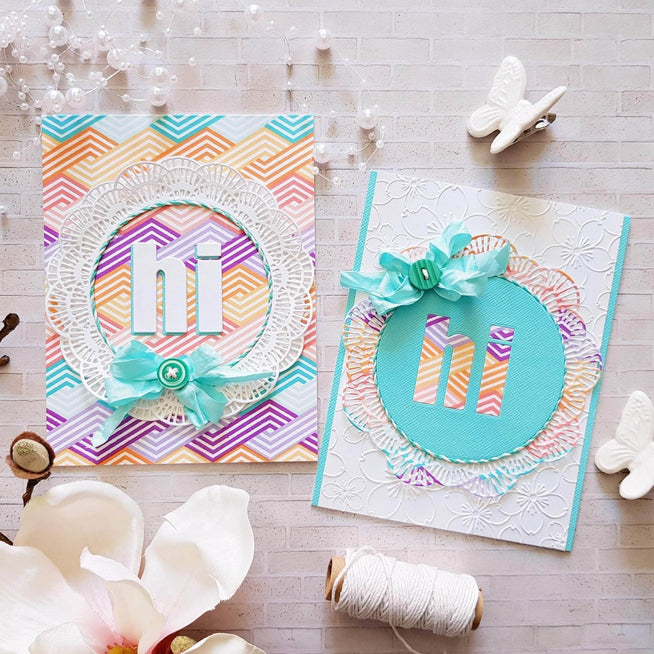 Altenew Pattern Power Stamp Set with clear stamps featuring geometric and abstract designs for crafting projects.