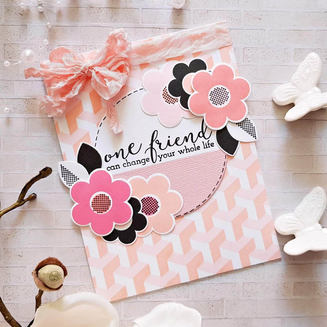 Altenew Pattern Power Stamp Set with clear stamps featuring bold geometric and floral designs for creative crafting projects.