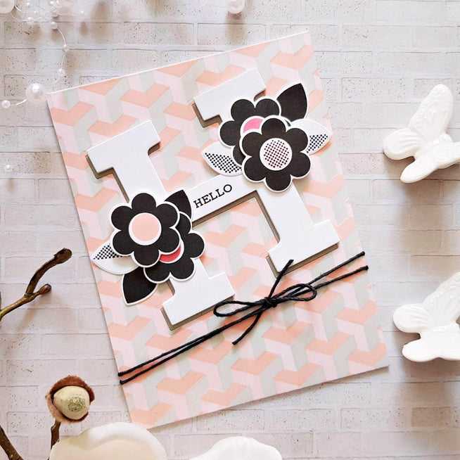 Altenew Pattern Power Stamp Set of clear stamps with Z-shaped geometric designs for crafting and card making.