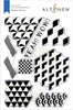 Altenew Pattern Power Stamp Set featuring clear stamps with Z-shaped geometric patterns for crafting and stamping projects.
