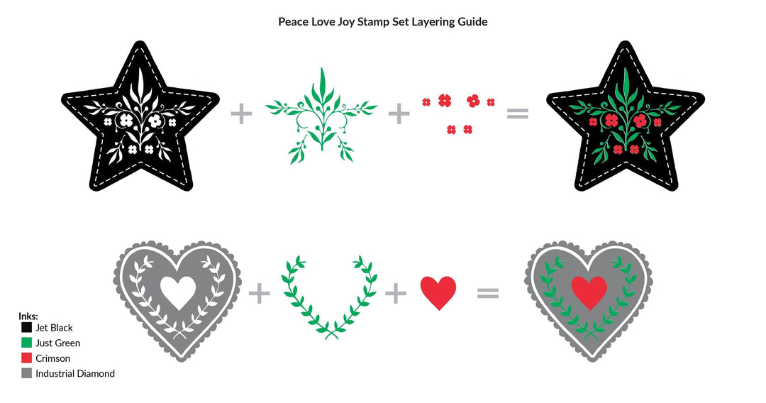 Photocentric Clear Stamps Z - Peace Love Joy Stamp Set