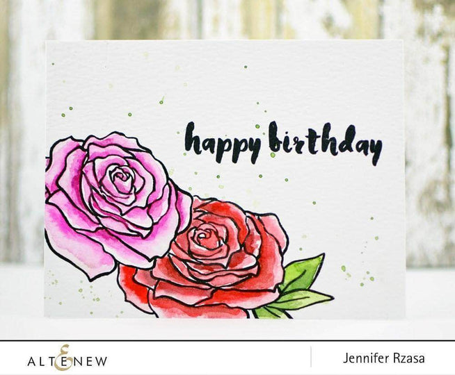 Photocentric Clear Stamps Penned Rose Stamp Set