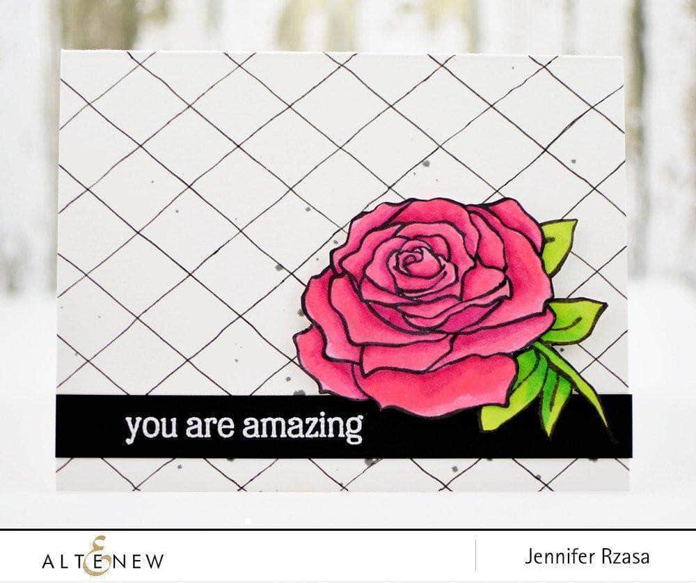 Photocentric Clear Stamps Penned Rose Stamp Set
