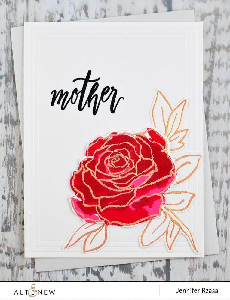 Photocentric Clear Stamps Penned Rose Stamp Set