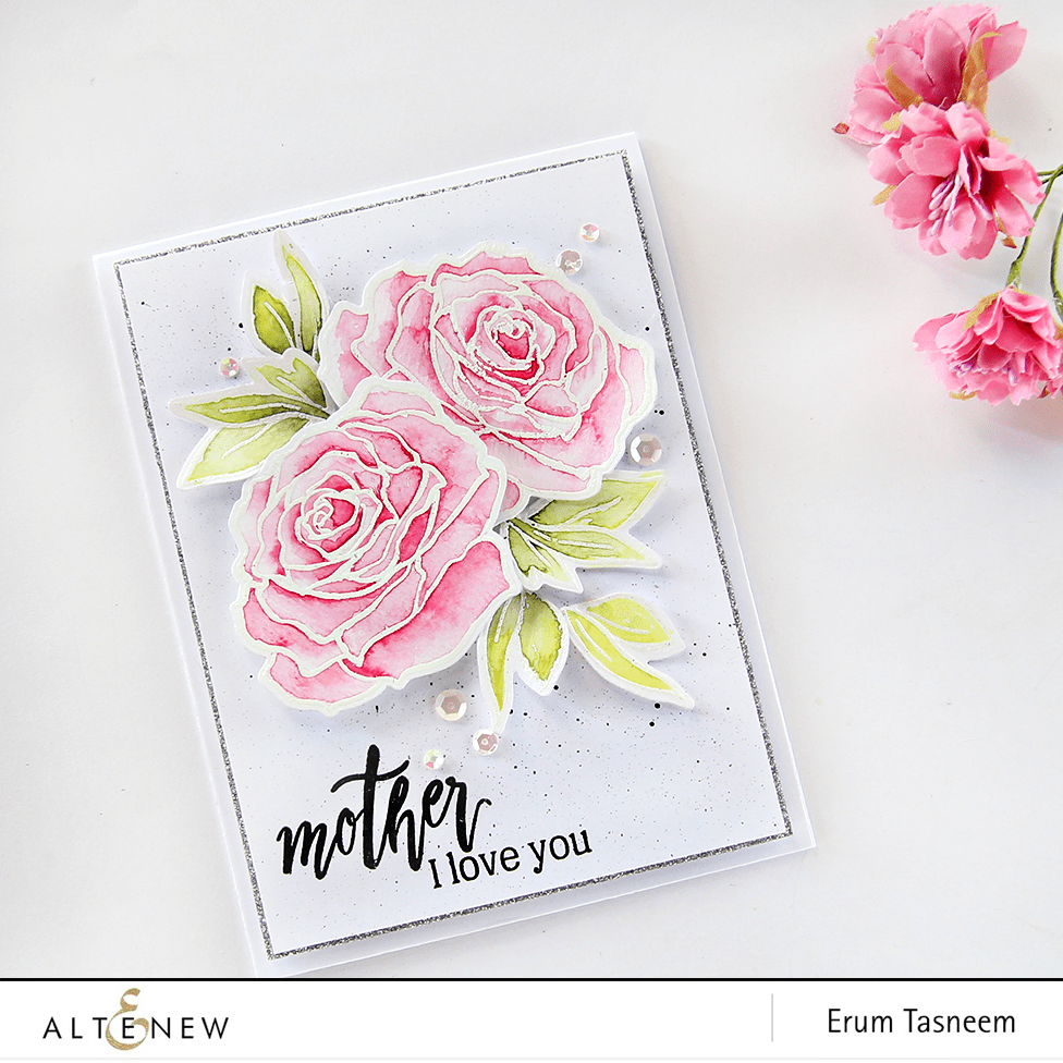 Photocentric Clear Stamps Penned Rose Stamp Set