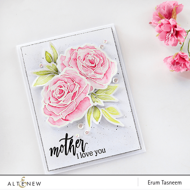 Photocentric Clear Stamps Penned Rose Stamp Set