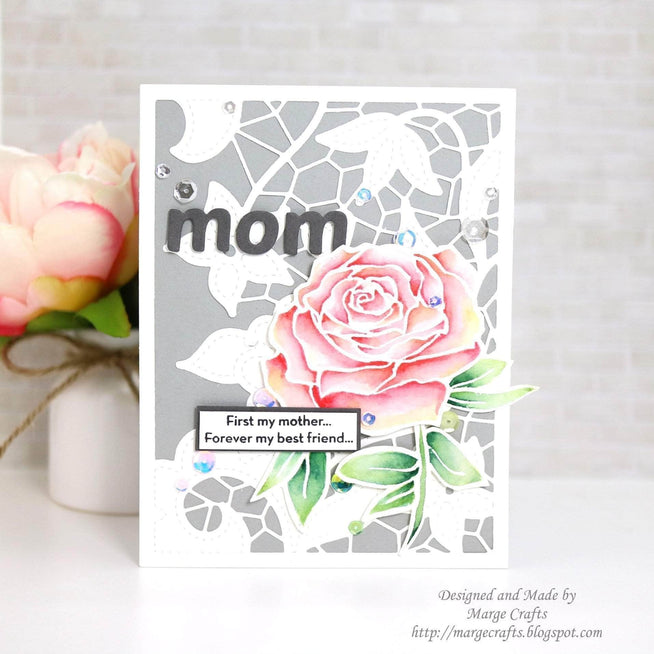 Photocentric Clear Stamps Penned Rose Stamp Set