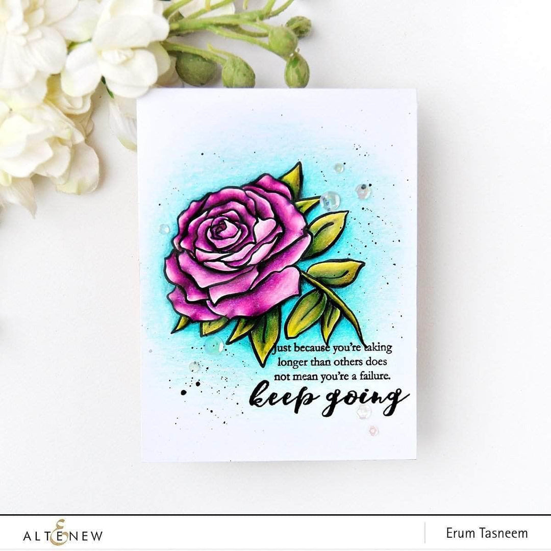 Photocentric Clear Stamps Penned Rose Stamp Set