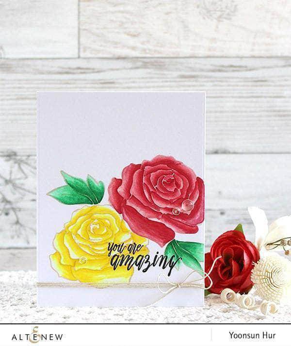 Photocentric Clear Stamps Penned Rose Stamp Set