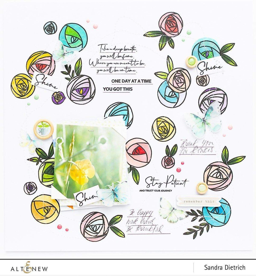 Photocentric Clear Stamps Rennie Roses Stamp Set