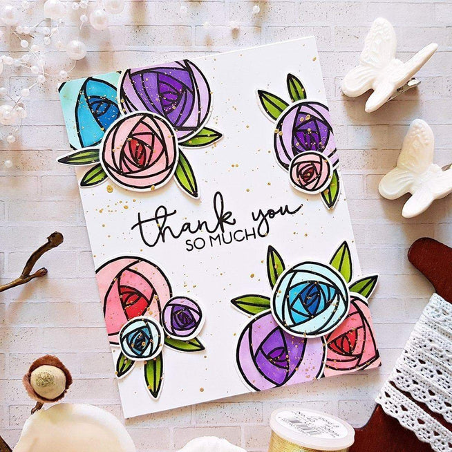 Photocentric Clear Stamps Rennie Roses Stamp Set