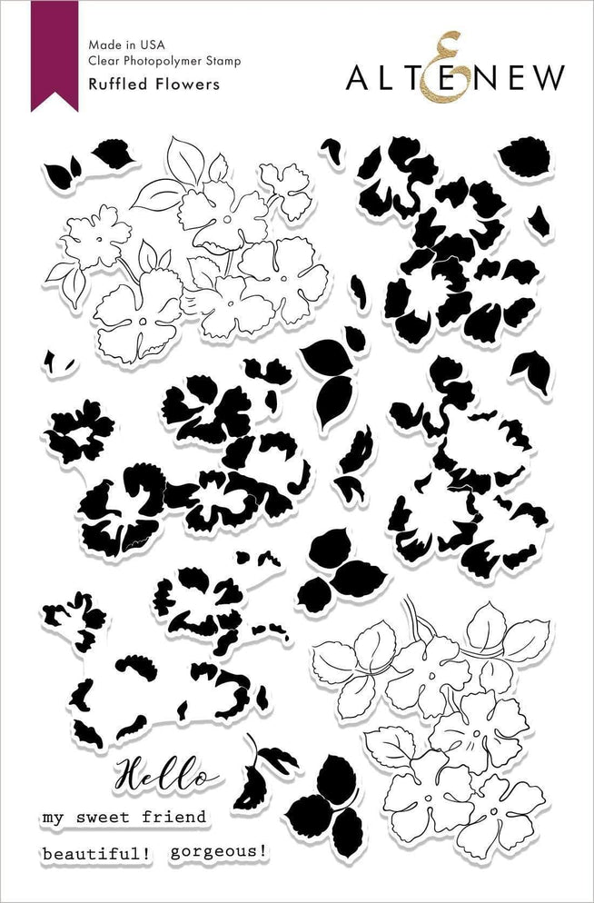 Photocentric Clear Stamps Ruffled Flowers Stamp Set