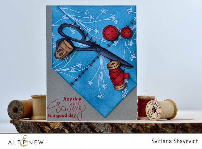 Altenew Clear Stamps Z - Sew Very Happy Stamp Set