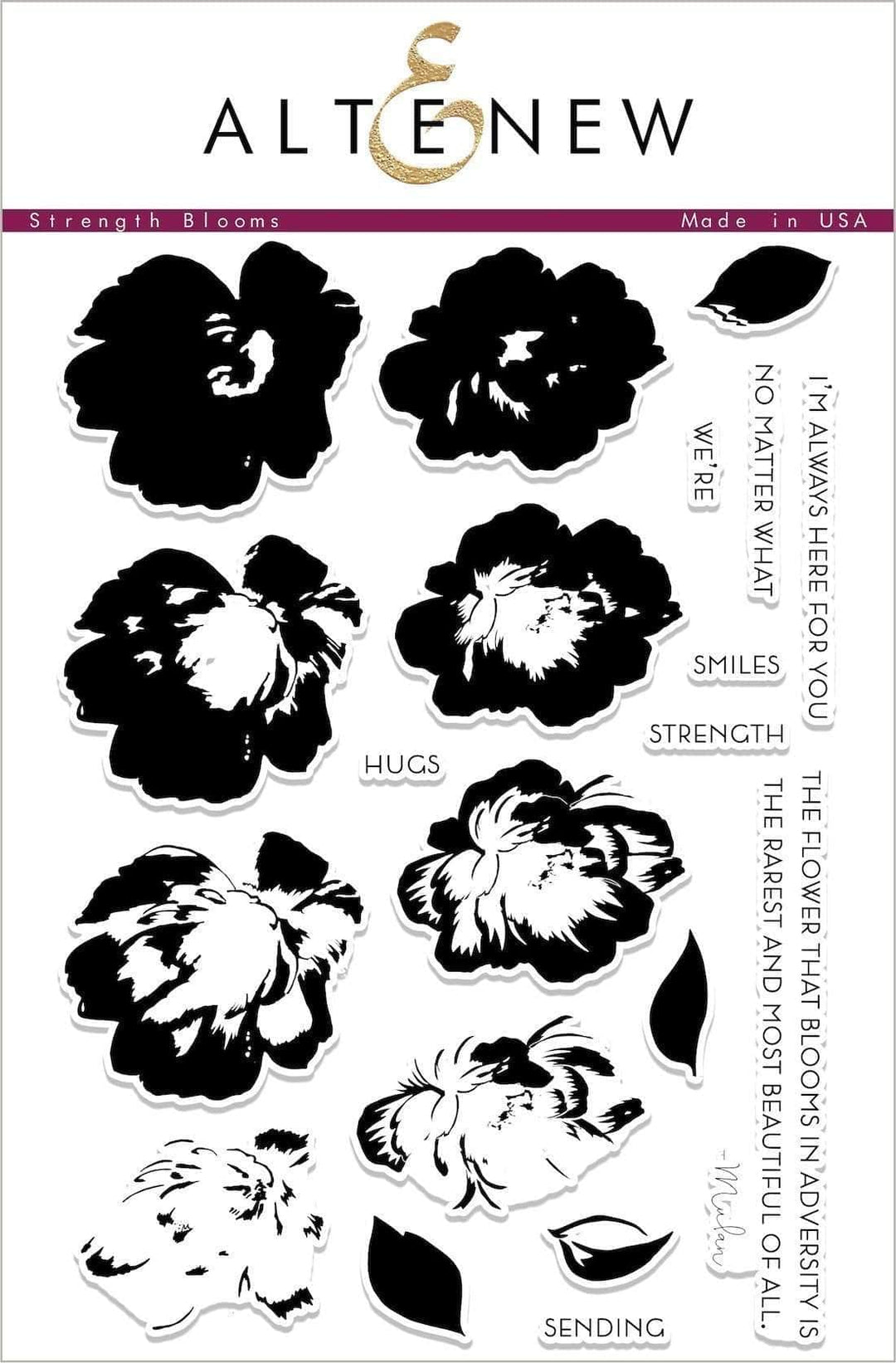Photocentric Clear Stamps Strength Blooms Stamp Set