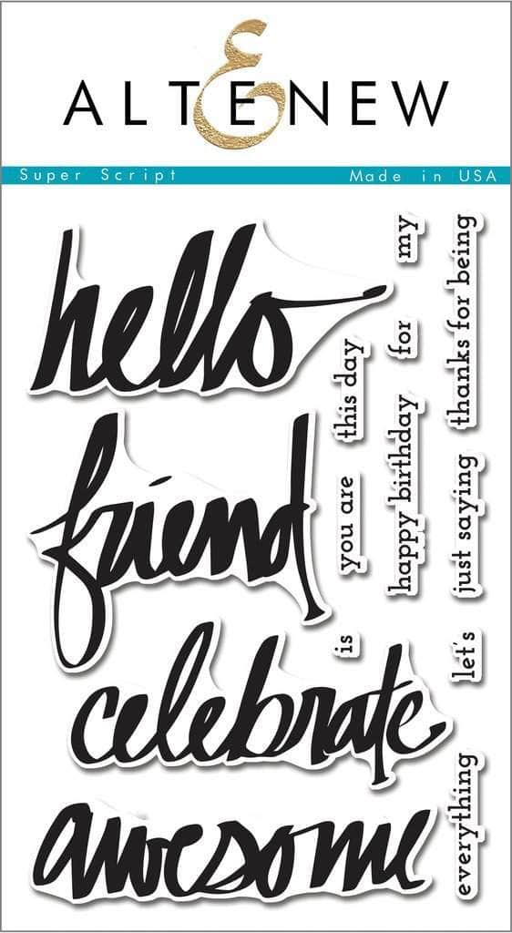 Photocentric Clear Stamps Super Script Stamp Set