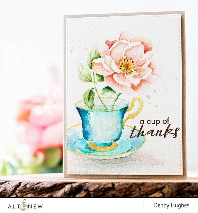 Altenew Ultimate Floral Script Collection clear stamps featuring intricate floral and script designs for card making and crafts.