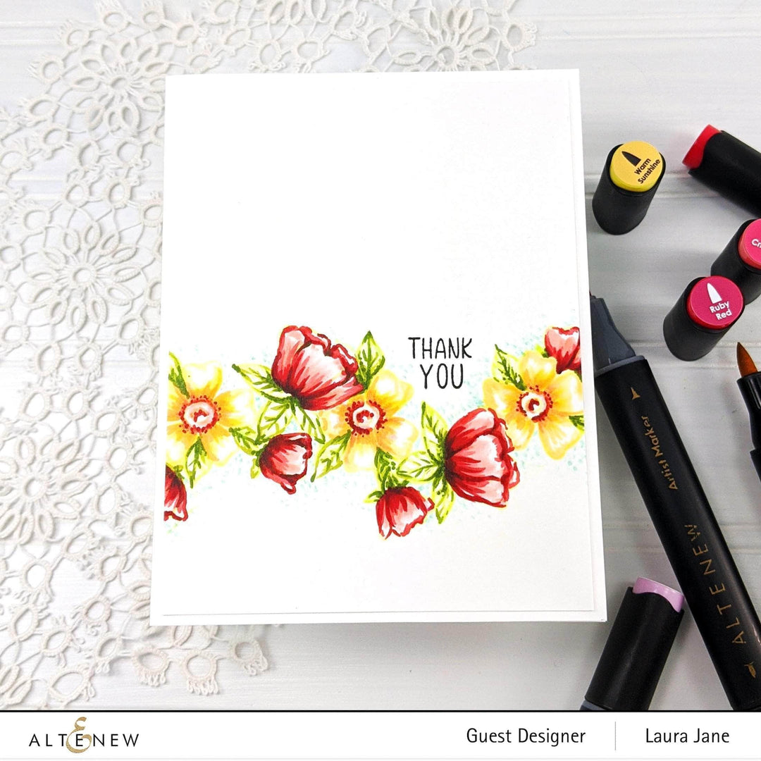 Z - Whimsical Flower Arrangement Stamp Set