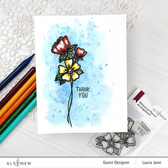 Z - Whimsical Flower Arrangement Stamp Set