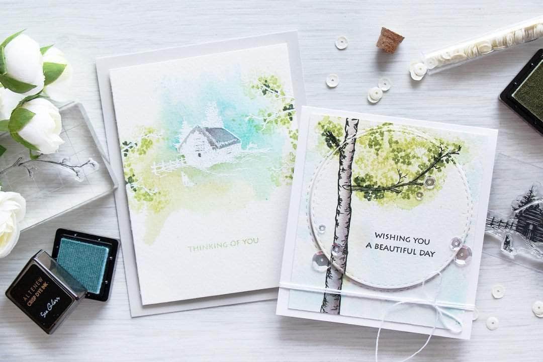 Altenew Clear Stamps Winter Cottage Stamp Set
