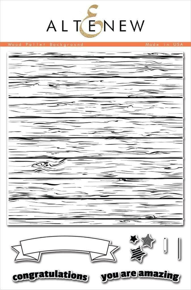 Photocentric Clear Stamps Wood Pallet Background Stamp Set