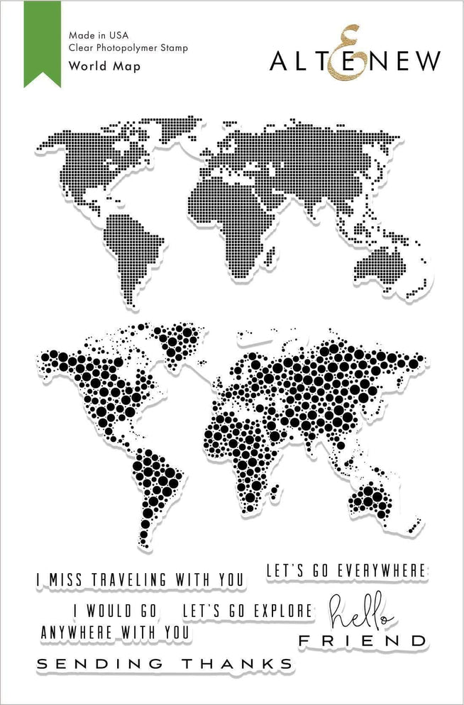 Photocentric Clear Stamps World Map Stamp Set