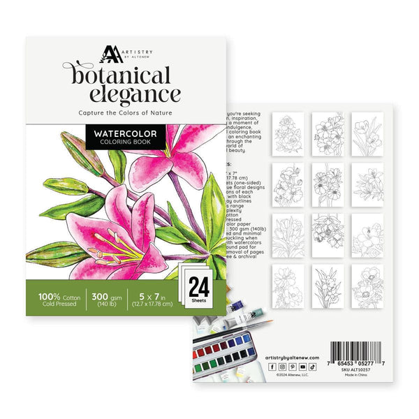 Botanical Elegance: Capture the Colors of Nature Watercolor Coloring Book