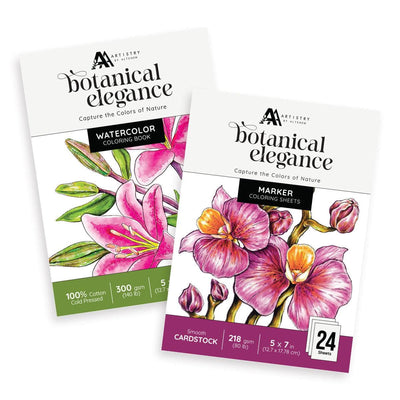 Botanical Elegance Coloring Book Bundle