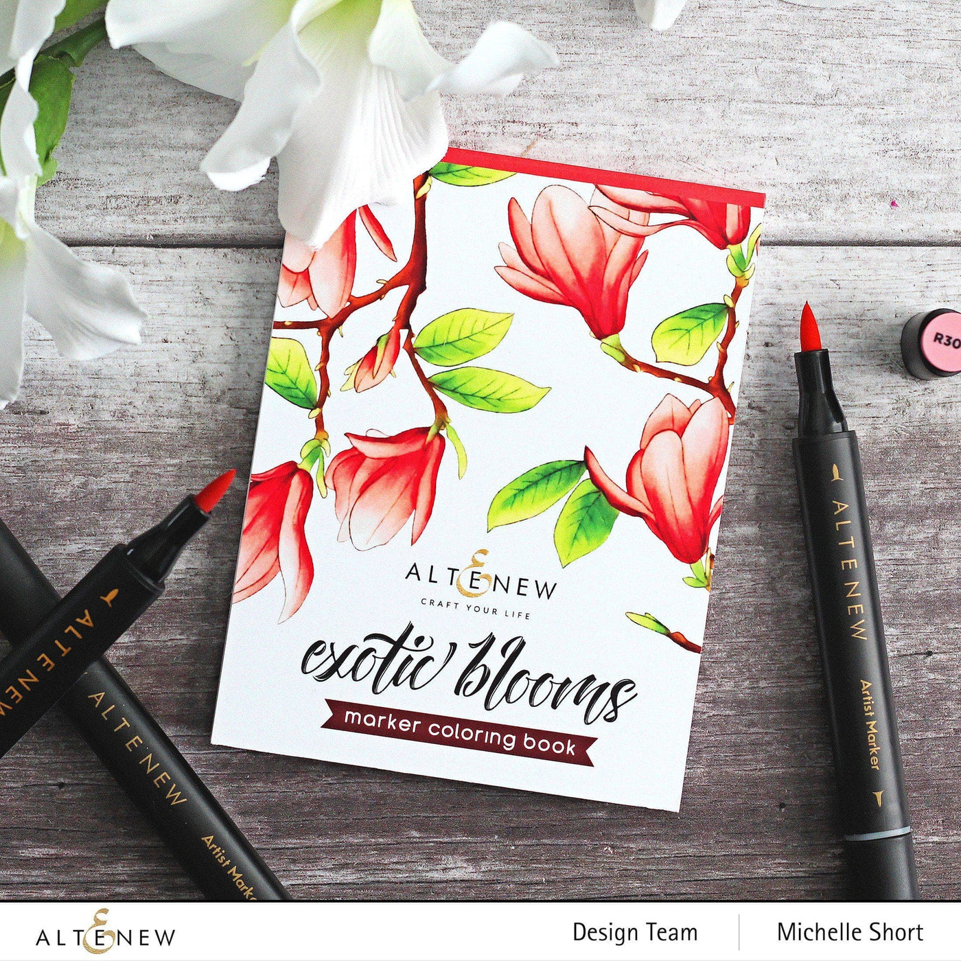 Altenew Coloring Book Bundle Exotic Blooms Watercolor & Marker Coloring Book Bundle