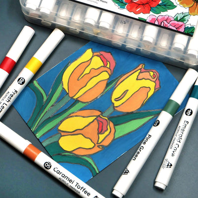 Color-by-Number: Instant Artist - Blossoming Florals (12 Sheets)