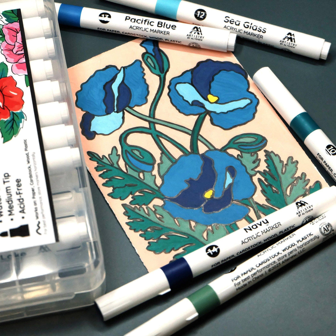 Color-by-Number: Instant Artist - Blossoming Florals (12 Sheets)