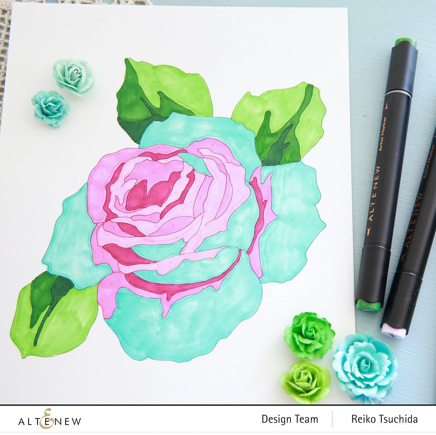 Paint-by-Number: Classical Roses | Coloring Book by Altenew