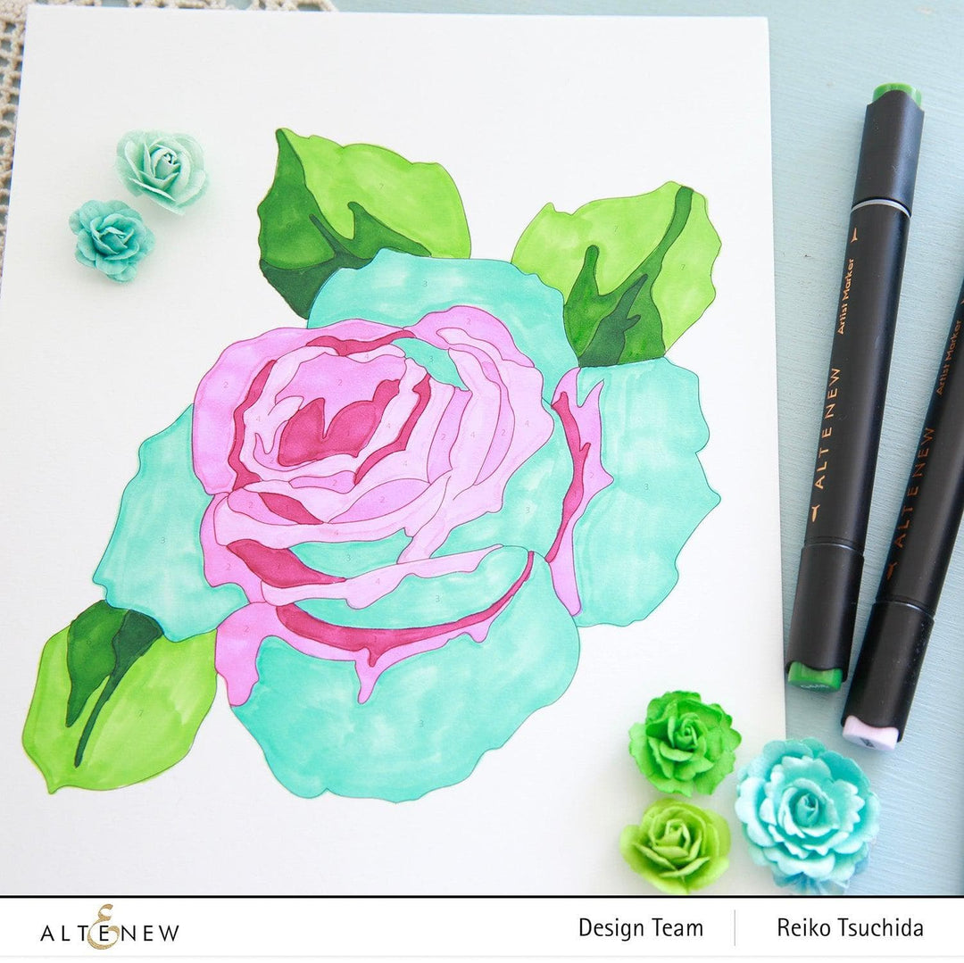 EXP Factors Coloring Book Paint-by-Number: Classical Roses