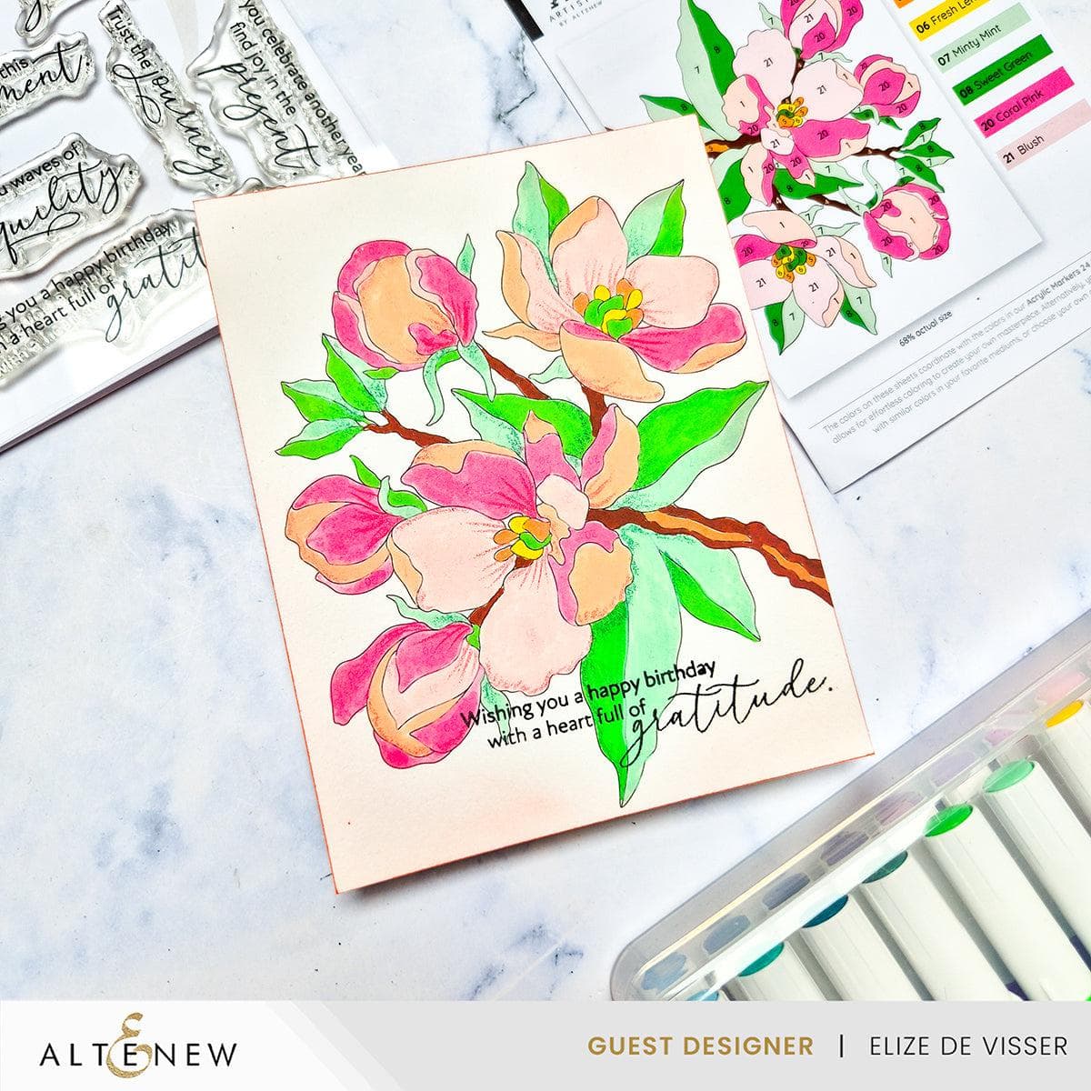 Paint-by-Number: Instant Artist - Artistic Blooms (4 Sheets)