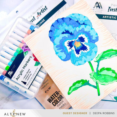 Paint-by-Number: Instant Artist - Artistic Blooms (4 Sheets)