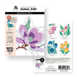 Paint-by-Number: Instant Artist - Blossoming Florals (12 Sheets)