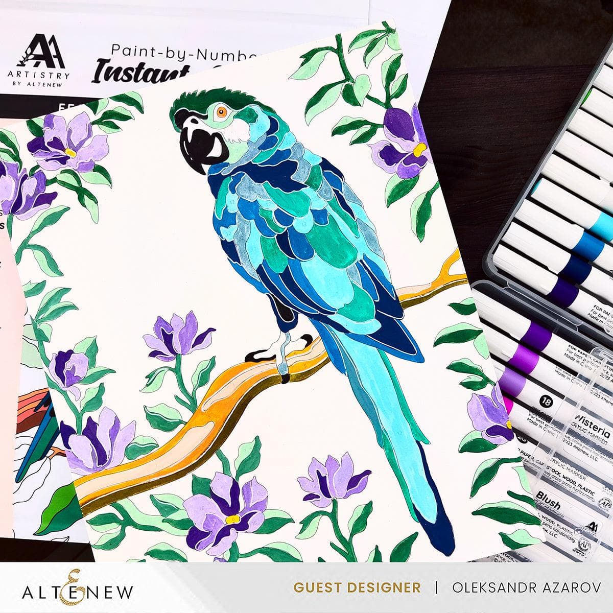 Instant Artist Notes Altenew Paint-by-number: Instant Artist - Feathered Foliage (4 Sheets)