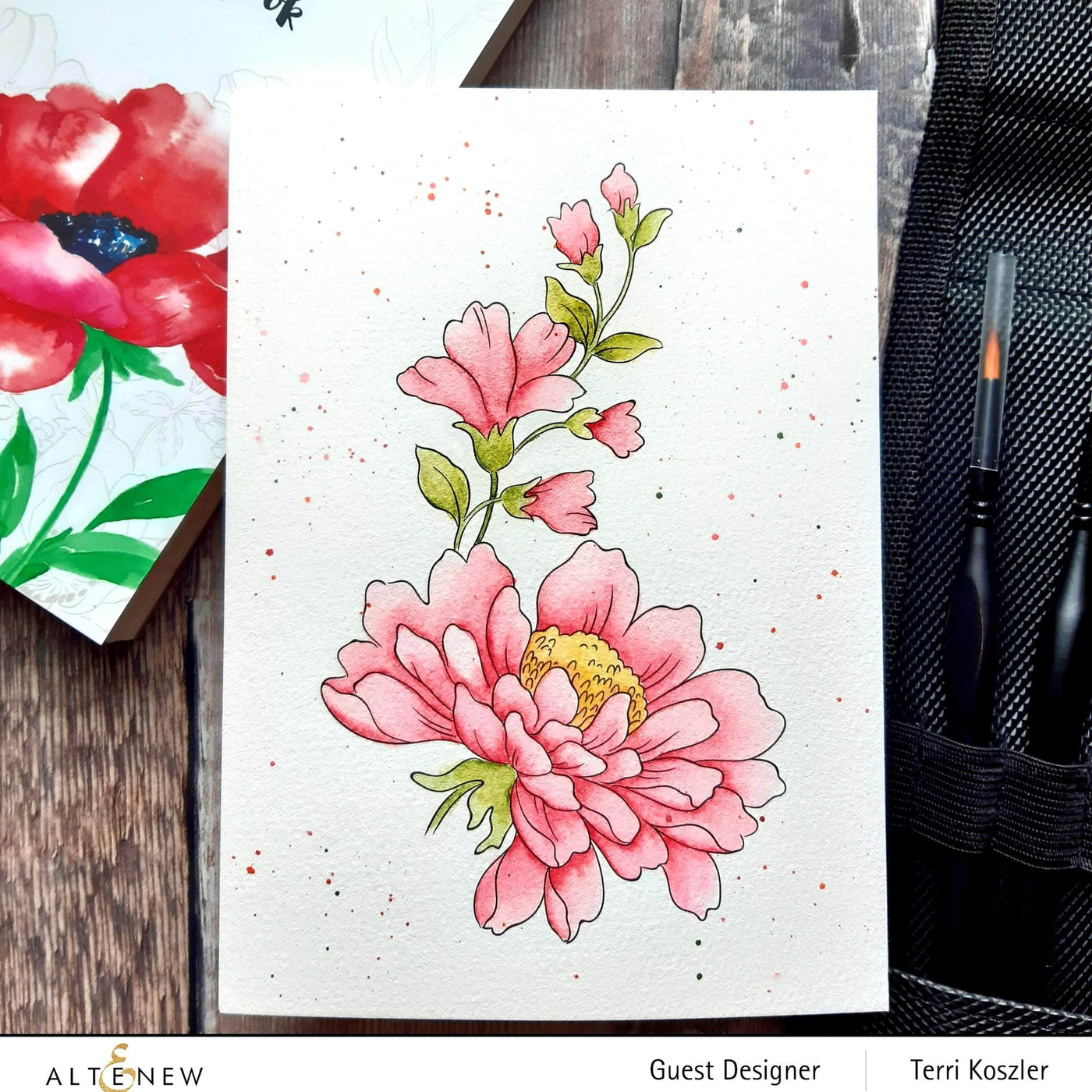 Watercolor Coloring Book - Adult Coloring Book Flowers