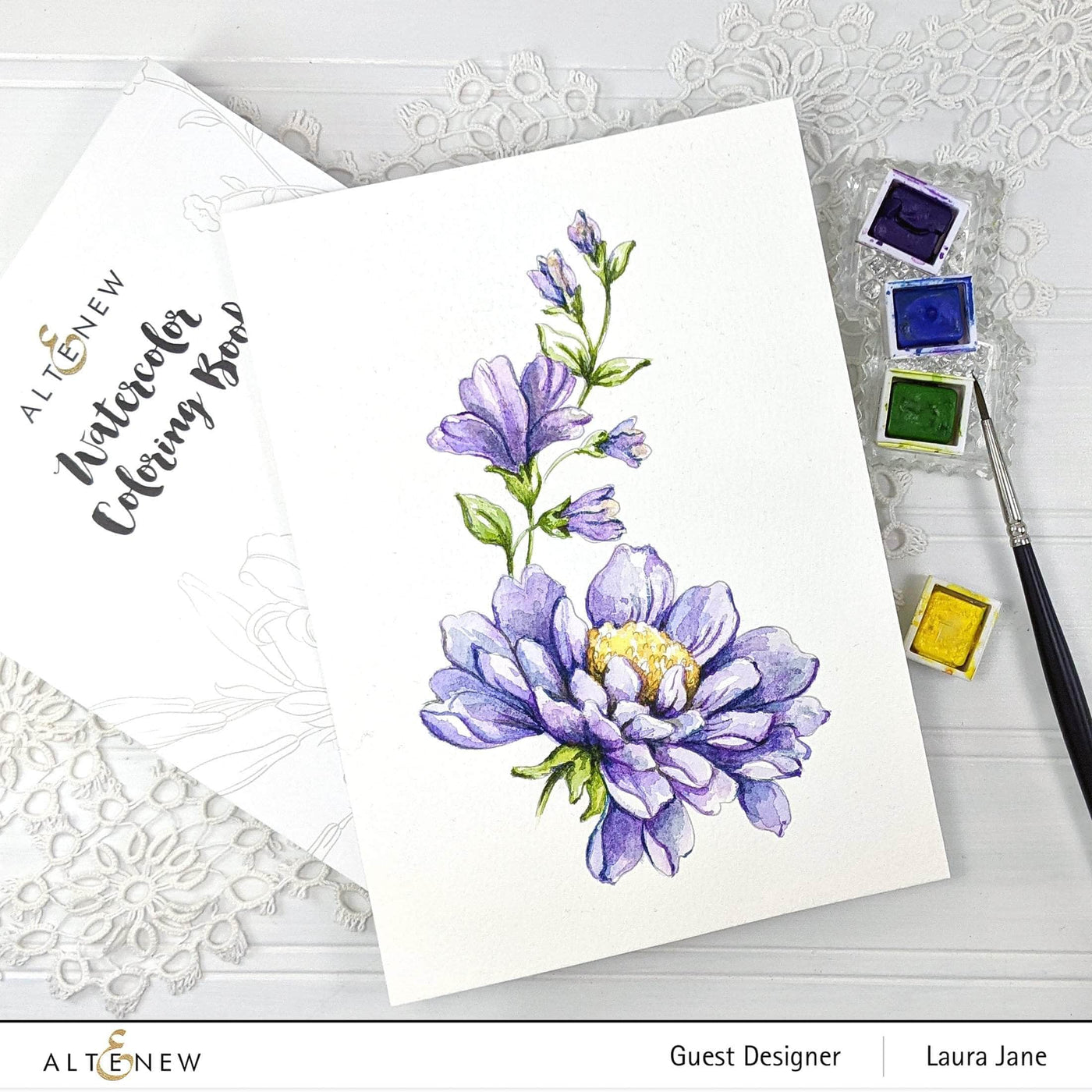 WATERCOLOR Coloring Book for Adults. Beautiful HOME SIGNS 