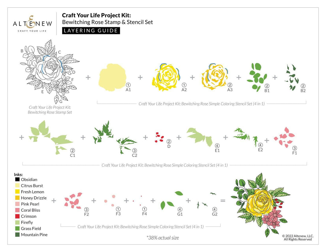 Altenew Craft Your Life Project Kit Craft Your Life Project Kit: Bewitching Rose