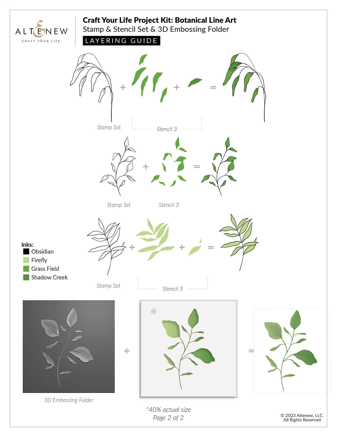 Altenew Craft Your Life Project Kit Craft Your Life Project Kit: Botanical Line Art
