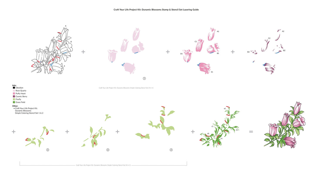 Altenew Craft Your Life Project Kit Craft Your Life Project Kit: Dynamic Blossoms