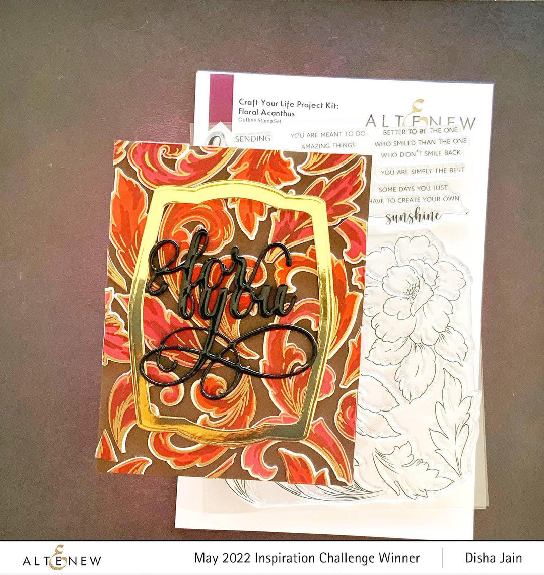 Altenew Craft Your Life Project Kit Craft Your Life Project Kit: Floral Acanthus & Add-on Layering Stencil Bundle