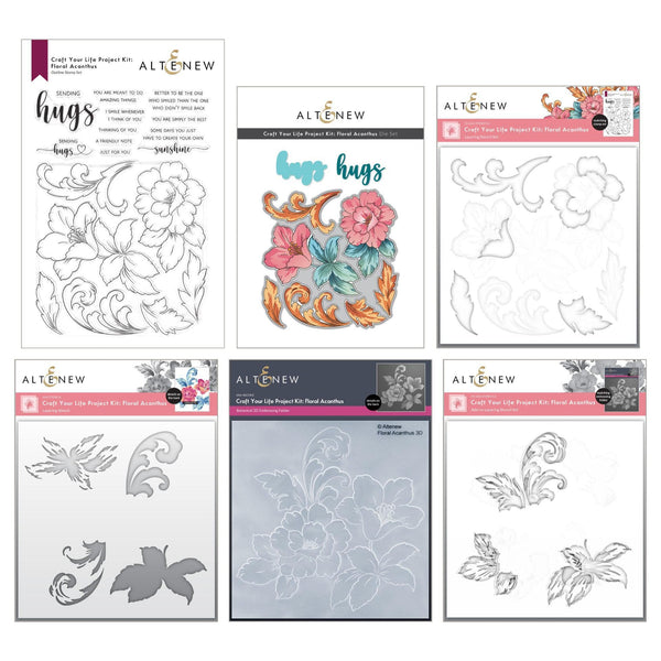 Altenew Craft Your Life Project Kit Craft Your Life Project Kit: Floral Acanthus & Add-on Layering Stencil Bundle